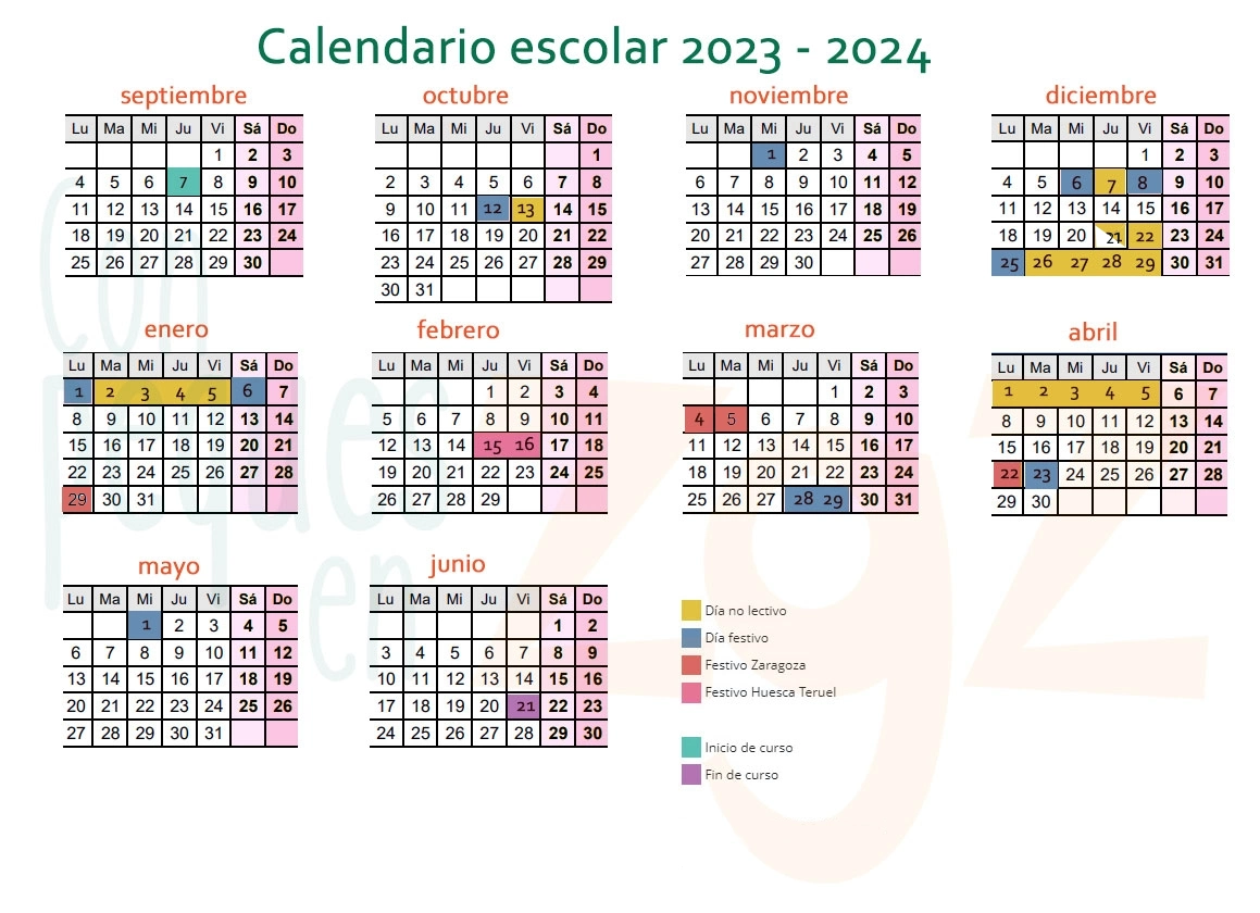calendario escolar aragon 2023 2024