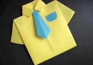 Camisa origami dia del padre