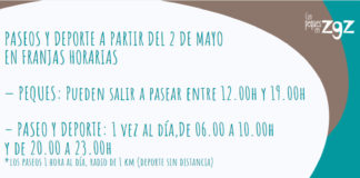 Paseos y deporte desde el 2 de mayo