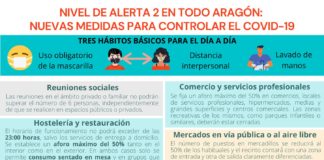 Nivel de alerta sanitaria 2. Aragón.