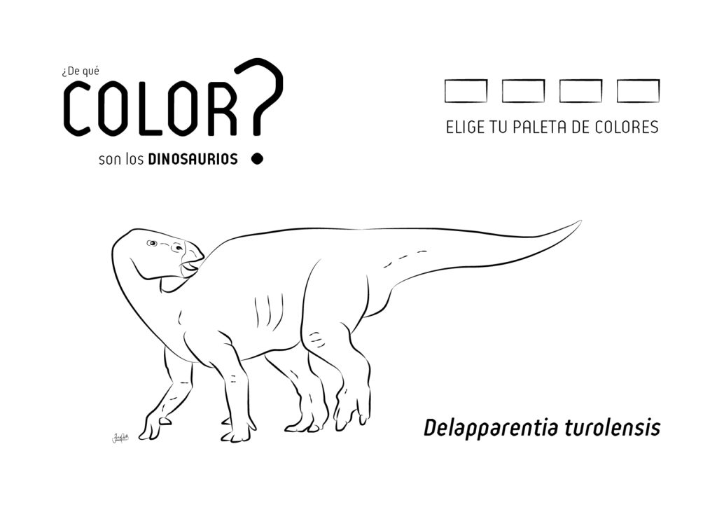 De qué color son los dinosaurios? Colorea en casa. - Con peques en Zaragoza