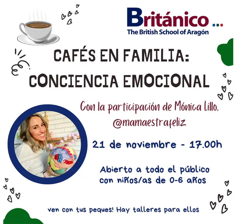 cafés en familia en el colegio británico de Aragón